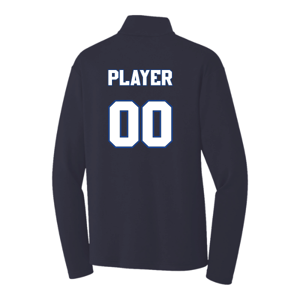 Baseball Coach Pitch–Kampbell PosiCharge Competitor 1/4-Zip Pullover – True Navy – back mockup
