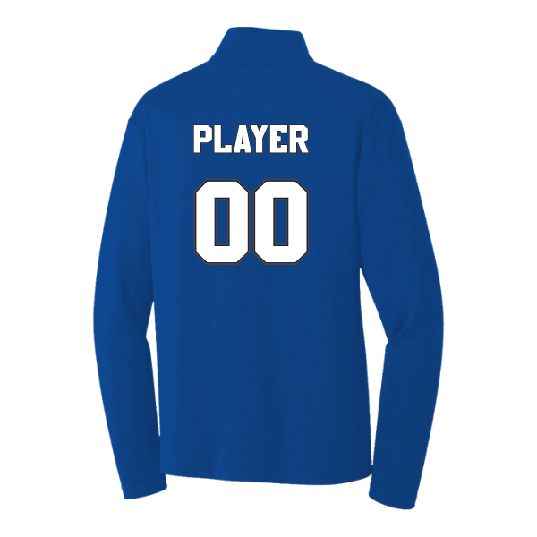 Baseball Coach Pitch–Kampbell PosiCharge Competitor 1/4-Zip Pullover – True Royal – back mockup