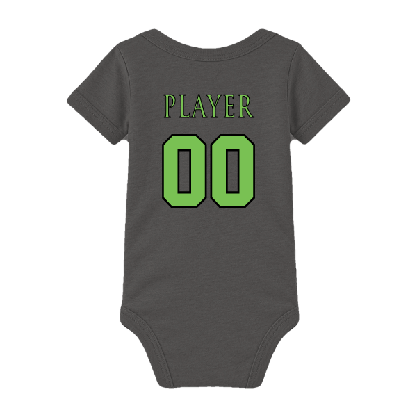 Baseball Coach Pitch–Minor Infant Jersey One Piece – Asphalt – back mockup