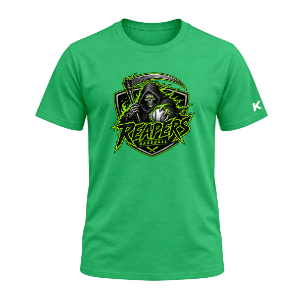 Baseball Coach Pitch–Minor Unisex Jersey Short-Sleeve Tee – Synthetic Green – front mockup