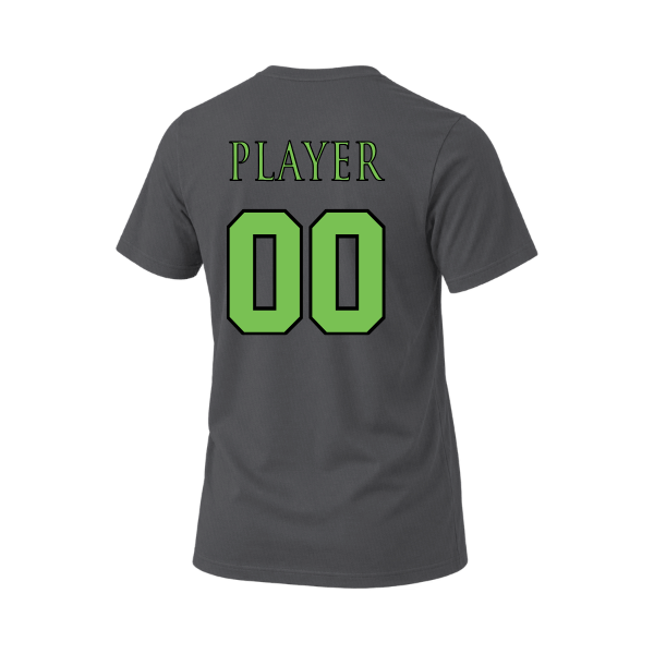 Baseball Coach Pitch–Minor Unisex Heather CVC V-Neck Tee – Deep Heather – back mockup