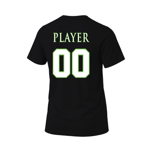 Baseball Coach Pitch–Minor Unisex Heather CVC V-Neck Tee – Solid Black Blend – back mockup