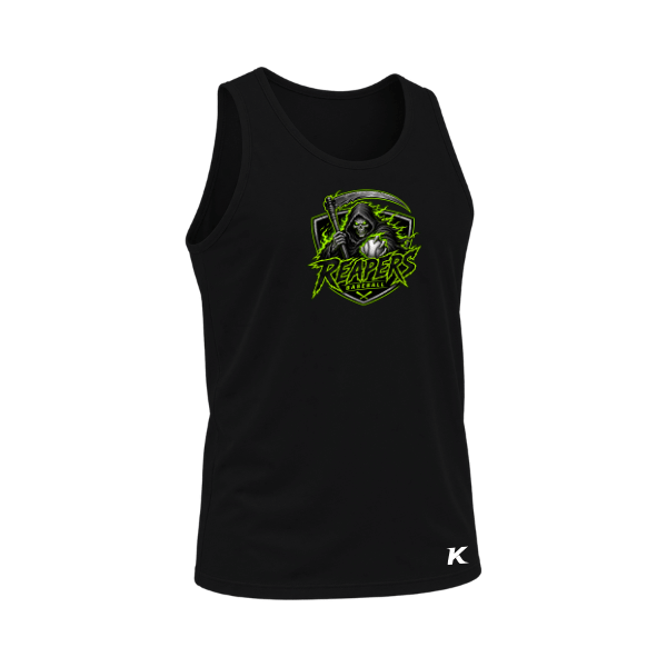 Baseball Coach Pitch–Minor Unisex Jersey Tank – Black – front mockup