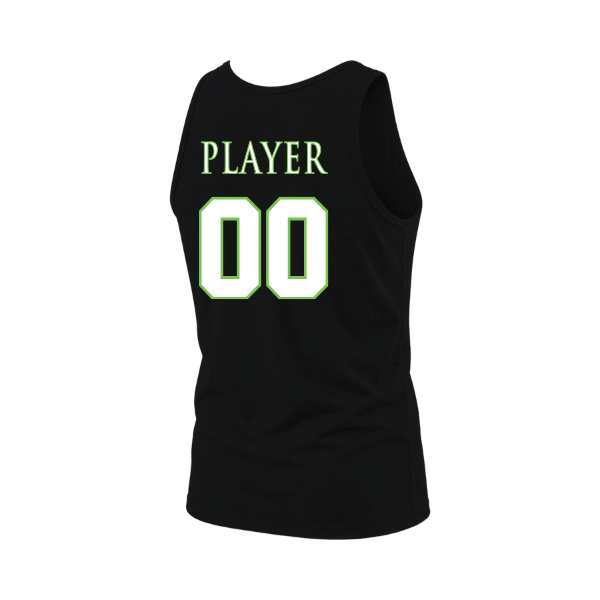 Baseball Coach Pitch–Minor Unisex Jersey Tank – Black – back mockup