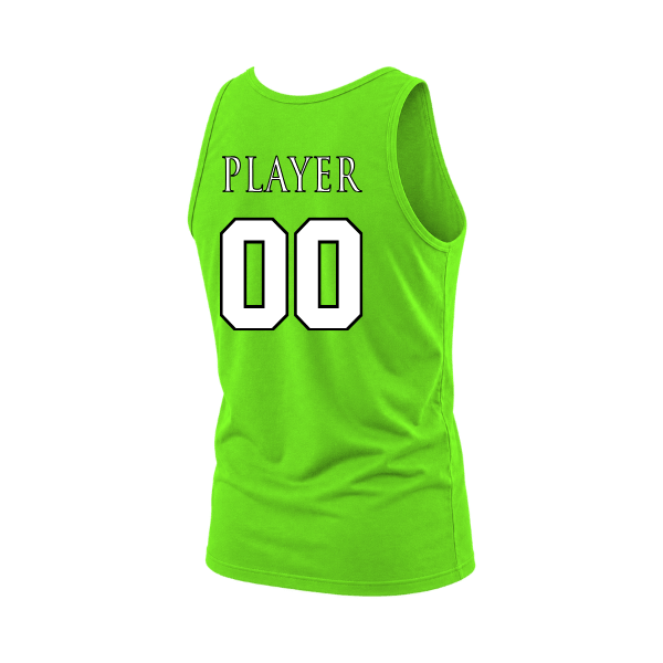 Baseball Coach Pitch–Minor Unisex Jersey Tank – Neon Green – back mockup