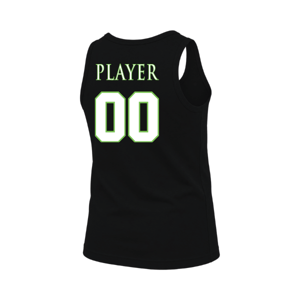 Baseball Coach Pitch–Minor Youth Jersey Tank – Black – back mockup