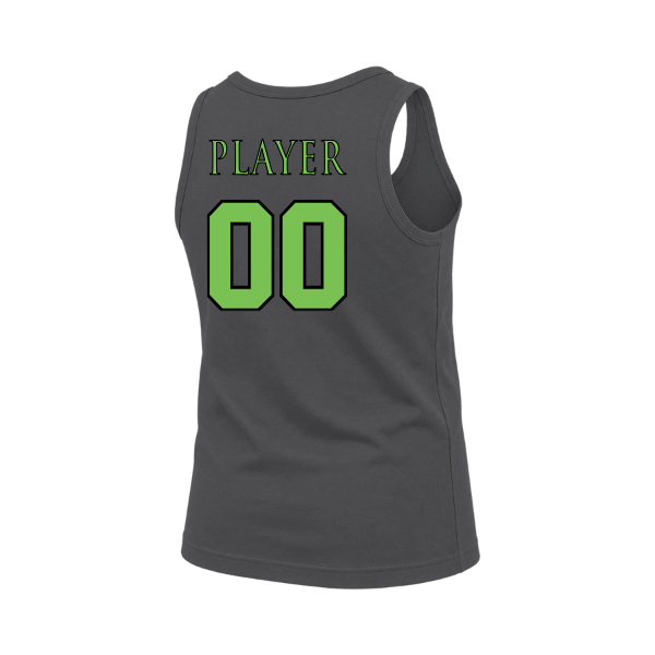Baseball Coach Pitch–Minor Youth Jersey Tank – Dark Gray Heather – back mockup