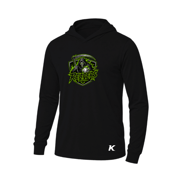 Baseball Coach Pitch–Minor Unisex Jersey Long-Sleeve Hoodie – Black – front mockup