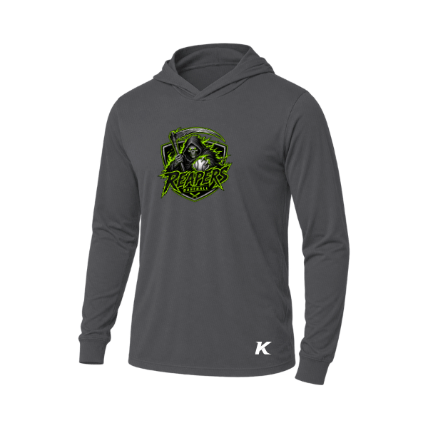 Baseball Coach Pitch–Minor Unisex Jersey Long-Sleeve Hoodie – Deep Heather – front mockup