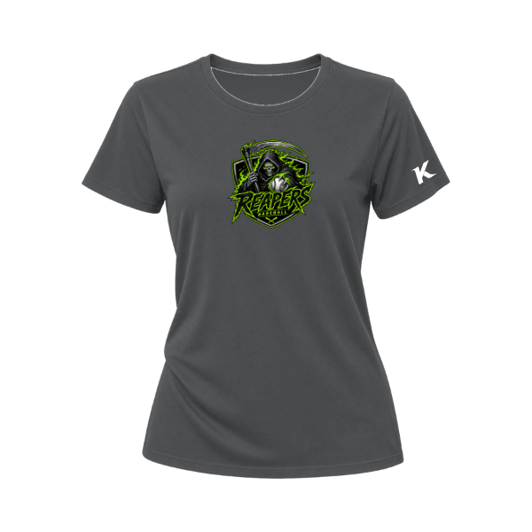 Baseball Coach Pitch–Minor Women's Relaxed Jersey Tee – Asphalt – front mockup
