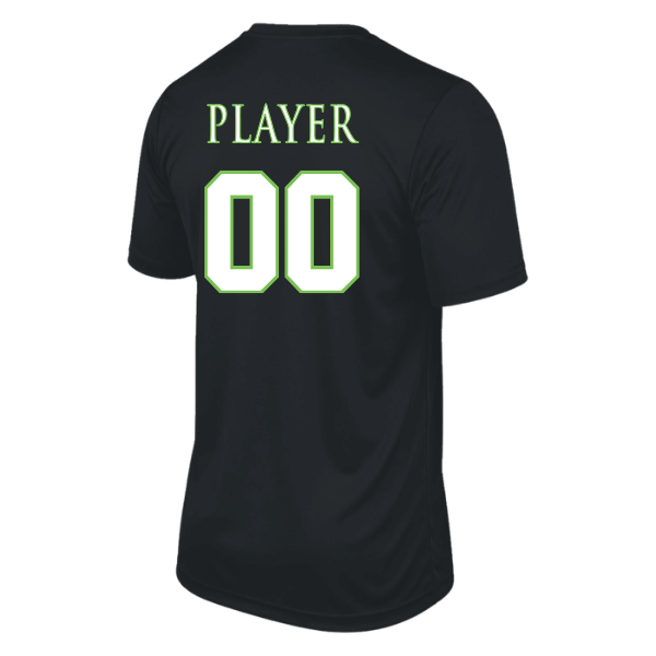 Baseball Coach Pitch–Minor Vision Performance Short-Sleeve Tee – Black – back mockup