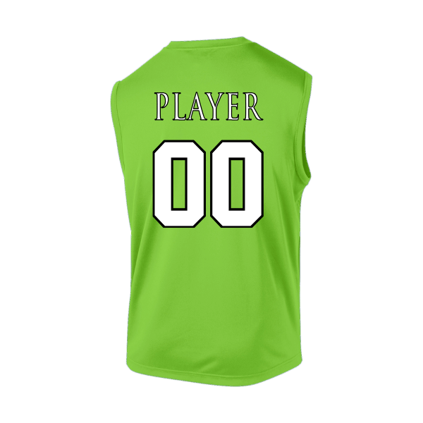 Baseball Coach Pitch–Minor Sleeveless PosiCharge Competitor Tee – Lime Shock – back mockup