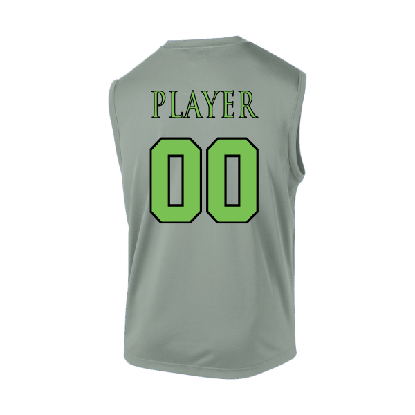 Baseball Coach Pitch–Minor Sleeveless PosiCharge Competitor Tee – Silver – back mockup