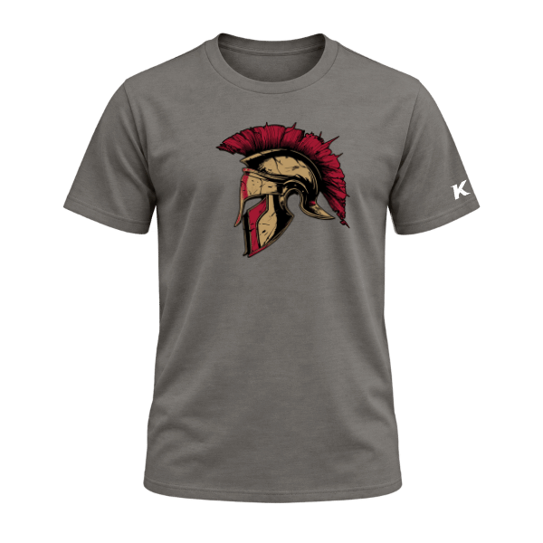 Baseball Majors–Andrix Unisex Jersey Short-Sleeve Tee – Spartan Helmet – Asphalt – front mockup