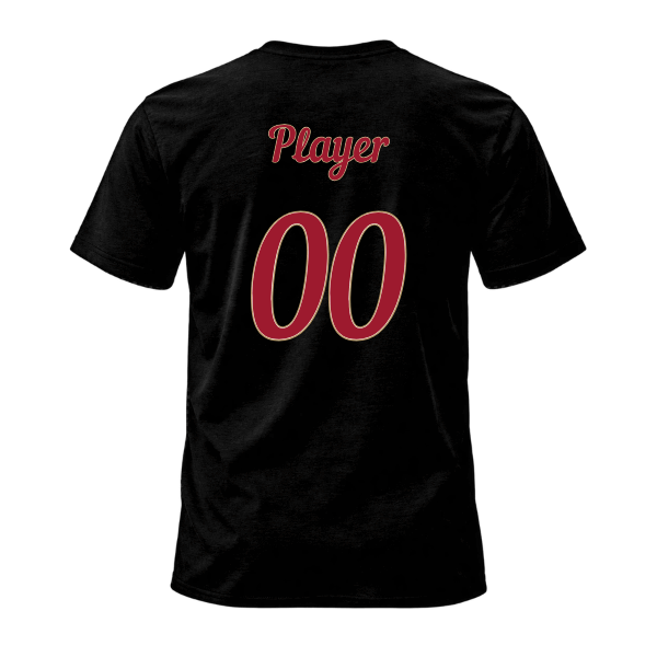 Baseball Majors–Andrix Unisex Jersey Short-Sleeve Tee – Spartan Helmet – Black – back mockup