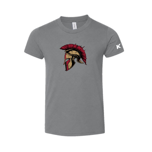 Baseball Majors–Andrix Toddler Jersey Short-Sleeve Tee – Spartan Helmet – Deep Heather – front mockup
