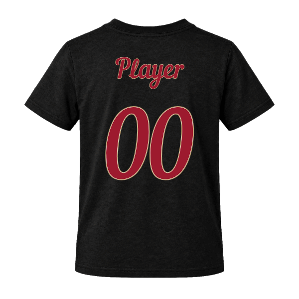 Baseball Majors–Andrix Youth Jersey Short-Sleeve Tee – Spartan Helmet – Black – back mockup