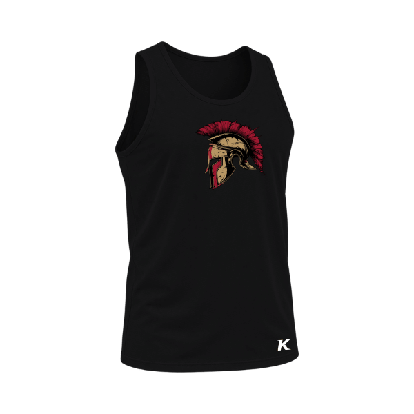 Baseball Majors–Andrix Unisex Jersey Tank – Spartan Helmet – Black – front mockup