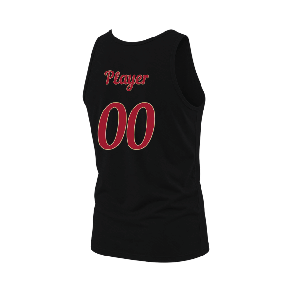 Baseball Majors–Andrix Unisex Jersey Tank – Spartan Helmet – Black – back mockup