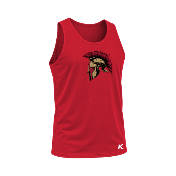 Baseball Majors–Andrix Unisex Jersey Tank – Spartan Helmet – Red – front mockup