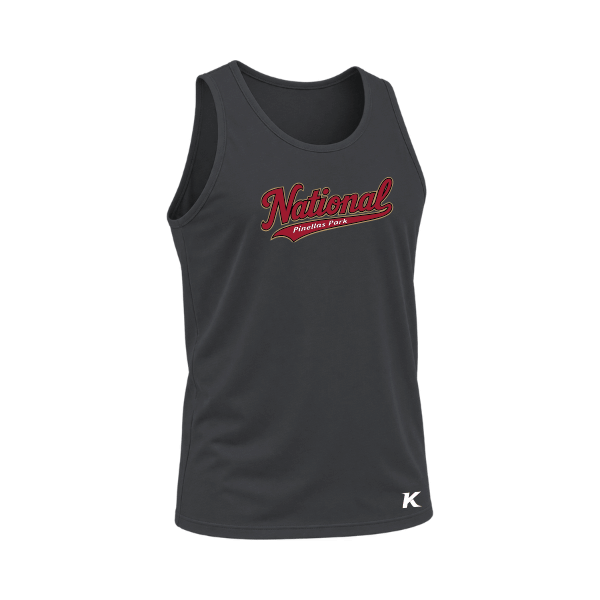 Baseball Majors–Andrix Unisex Jersey Tank – National Script – Asphalt – front mockup