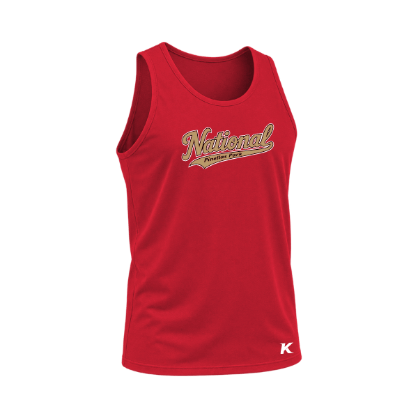 Baseball Majors–Andrix Unisex Jersey Tank – National Script – Red – front mockup