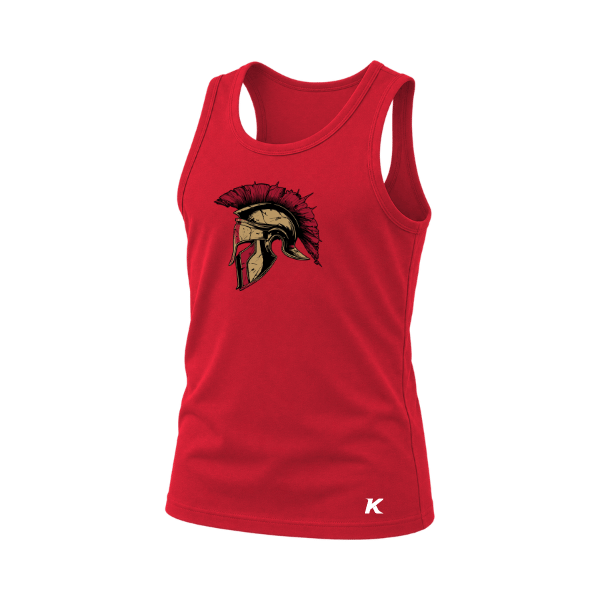 Baseball Majors–Andrix Youth Jersey Tank – Spartan Helmet – Red – front mockup
