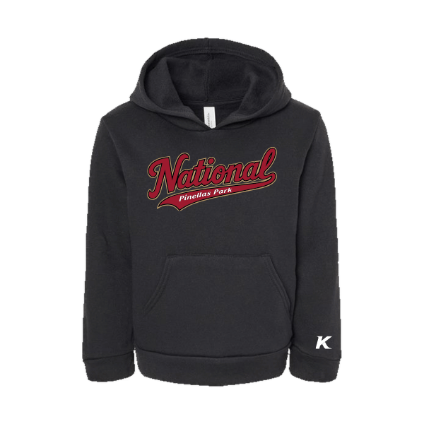 Baseball Majors–Andrix Toddler Sponge Fleece Pullover Hoodie – National Script – Black – front mockup