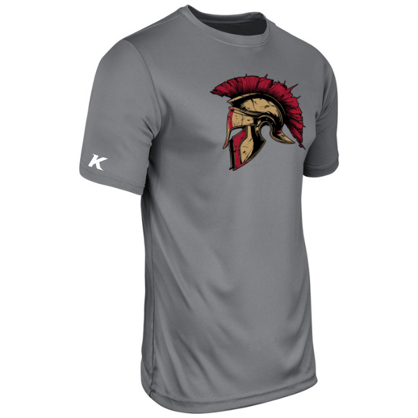 Baseball Majors–Andrix Vision Performance Short-Sleeve Tee – Spartan Helmet – Charcoal – front mockup