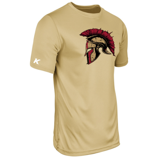 Baseball Majors–Andrix Vision Performance Short-Sleeve Tee – Spartan Helmet – Vegas Gold – front mockup