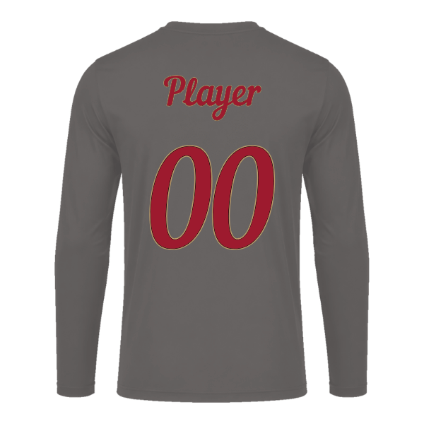 Baseball Majors–Andrix Vision Performance Long-Sleeve Tee – National Script – Charcoal – back mockup