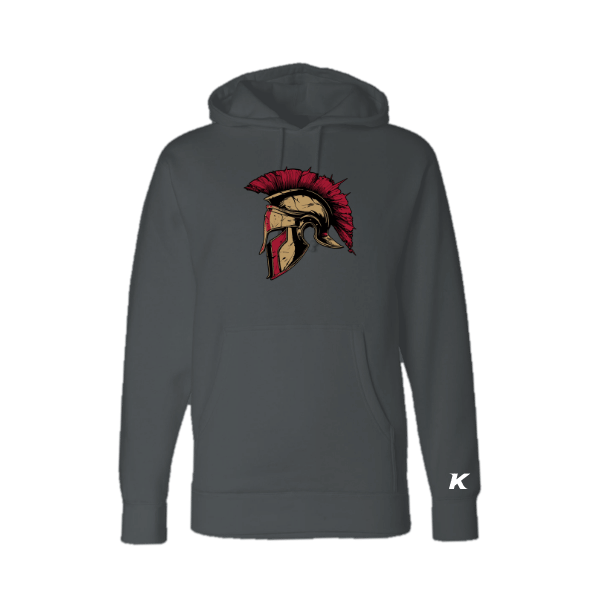 Baseball Majors–Andrix Unisex Heavyweight Hooded Sweatshirt – Spartan Helmet – Asphalt – front mockup