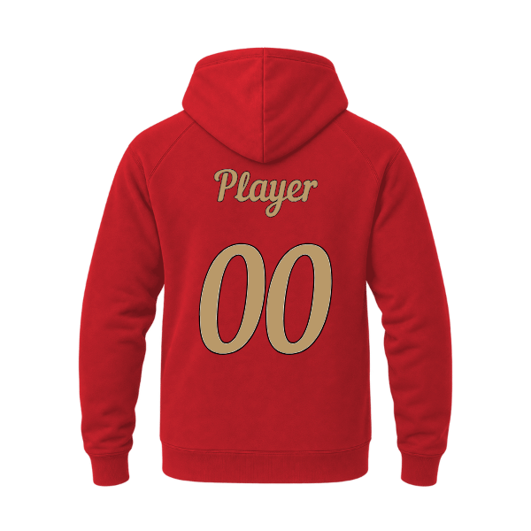 Baseball Majors–Andrix Unisex Heavyweight Hooded Sweatshirt – National Script – Red – back mockup