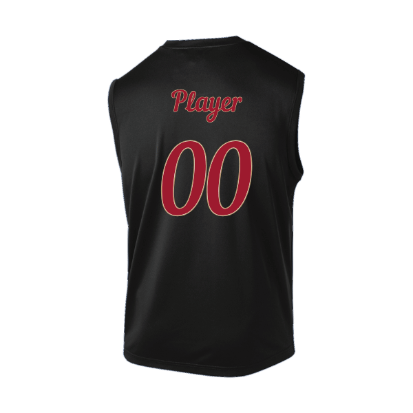 Baseball Majors–Andrix Sleeveless PosiCharge Competitor Tee – National Script – Black – back mockup