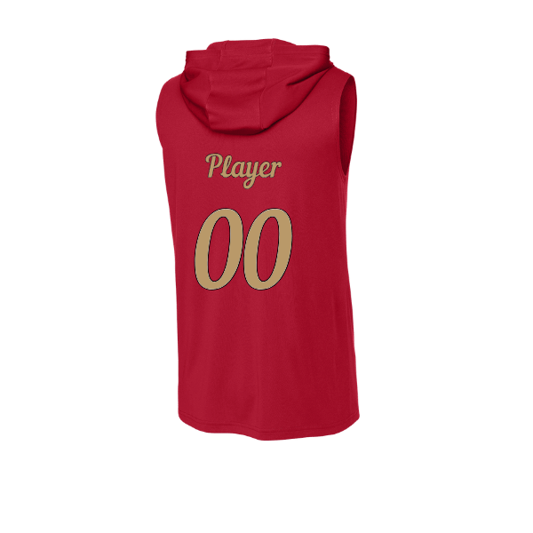 Baseball Majors–Andrix PosiCharge Competitor Sleeveless Hoodie – Spartan Helmet – True Red – back mockup