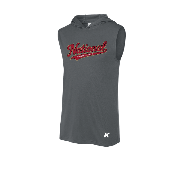 Baseball Majors–Andrix PosiCharge Competitor Sleeveless Hoodie – National Script – Iron Gray – front mockup