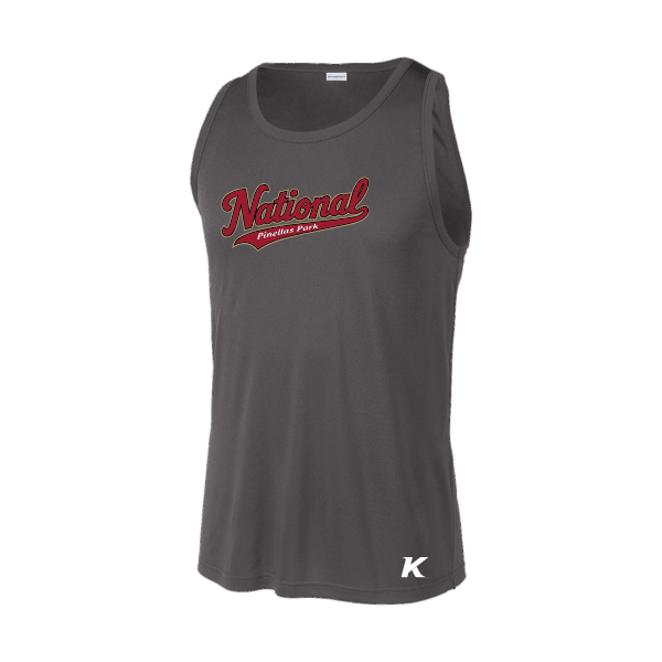 Baseball Majors–Andrix PosiCharge Competitor Tank – National Script – Iron Gray – front mockup