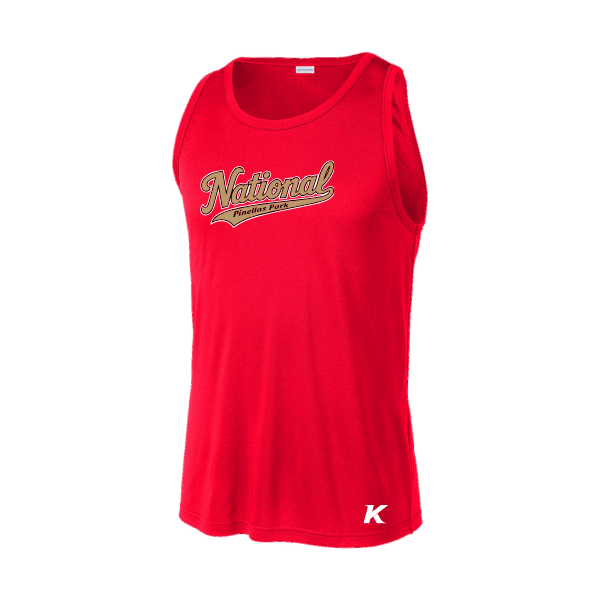 Baseball Majors–Andrix PosiCharge Competitor Tank – National Script – True Red – front mockup