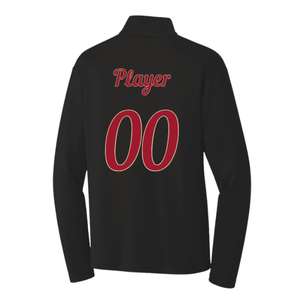 Baseball Majors–Andrix PosiCharge Competitor 1/4-Zip Pullover – Black – back mockup