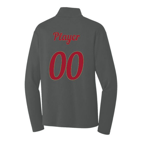 Baseball Majors–Andrix PosiCharge Competitor 1/4-Zip Pullover – Iron Gray – back mockup