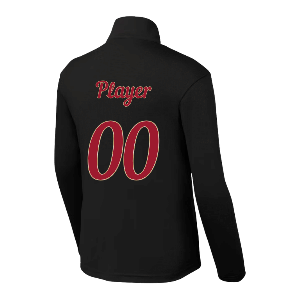 Baseball Majors–Andrix Youth PosiCharge Competitor 1/4-Zip Pullover – Black – back mockup