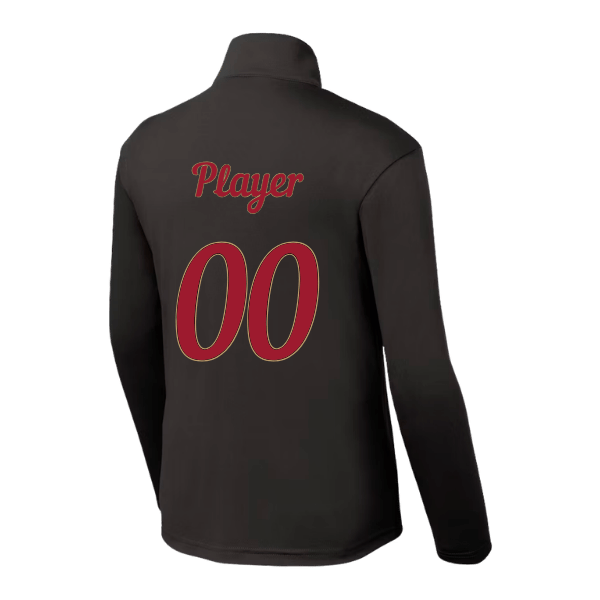 Baseball Majors–Andrix Youth PosiCharge Competitor 1/4-Zip Pullover – Iron Gray – back mockup