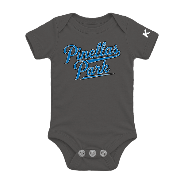 Baseball Majors–Taulbee Infant Jersey One Piece – Asphalt – front mockup
