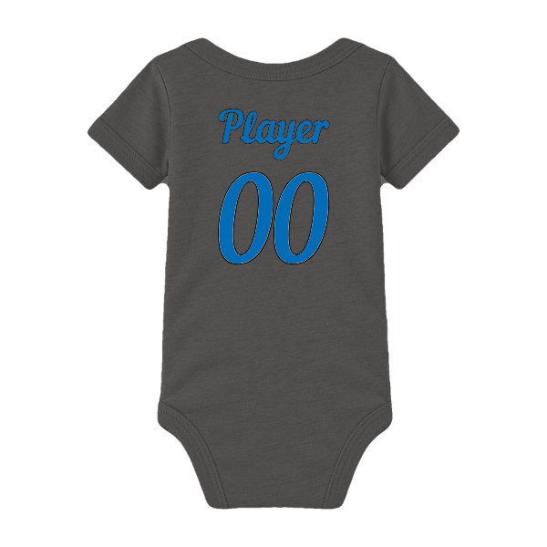Baseball Majors–Taulbee Infant Jersey One Piece – Asphalt – back mockup
