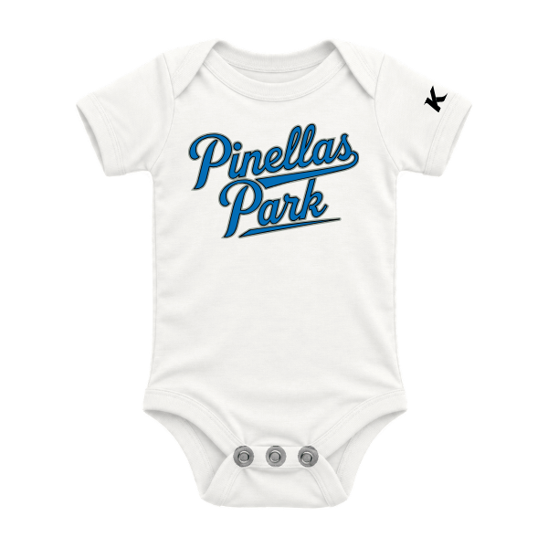 Baseball Majors–Taulbee Infant Jersey One Piece – White – front mockup