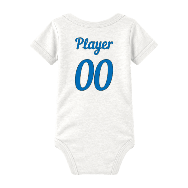Baseball Majors–Taulbee Infant Jersey One Piece – White – back mockup