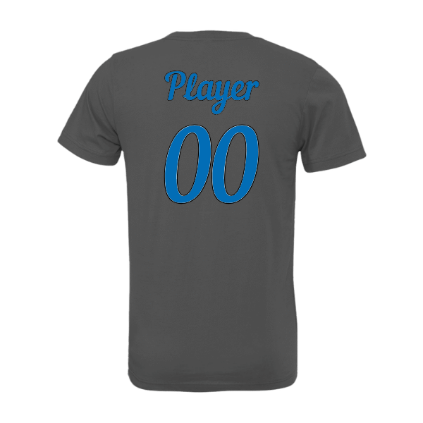 Baseball Majors–Taulbee Unisex Jersey Short-Sleeve Tee – Asphalt – back mockup