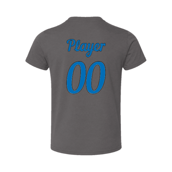 Baseball Majors–Taulbee Toddler Jersey Short-Sleeve Tee – Asphalt – back mockup