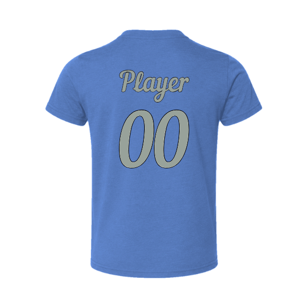 Baseball Majors–Taulbee Toddler Jersey Short-Sleeve Tee – Heather True Royal – back mockup