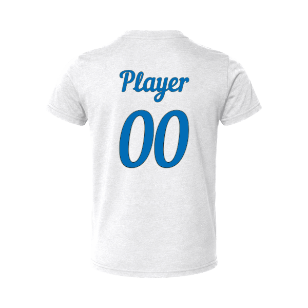 Baseball Majors–Taulbee Toddler Jersey Short-Sleeve Tee – White – back mockup